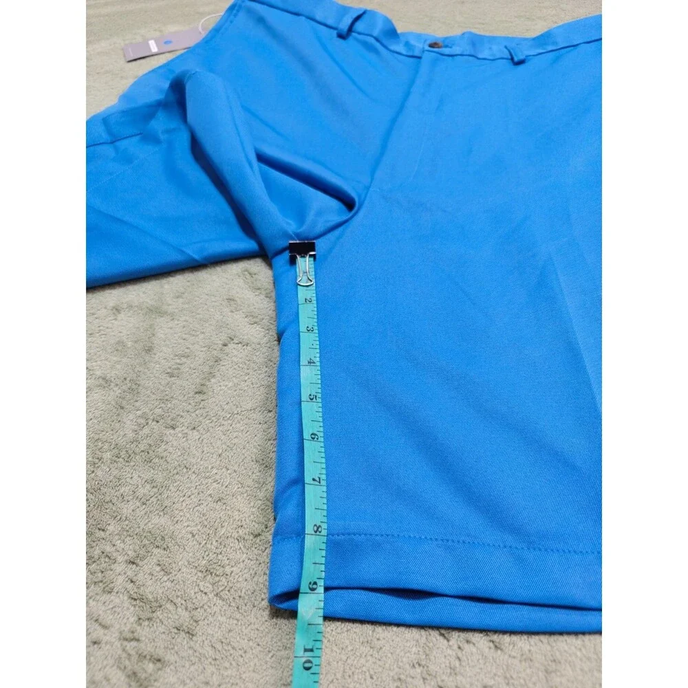 Haggar Cool 18 Mens Golf Shorts Size 42 Blue Performance Moisture Wicking NWT